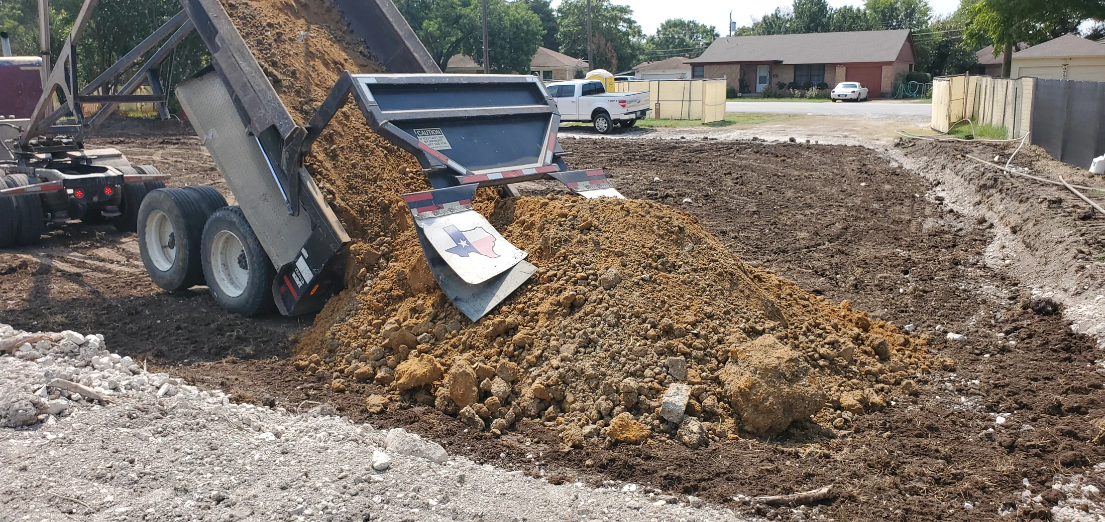 Site preparation · Dirt delivery and earthwork